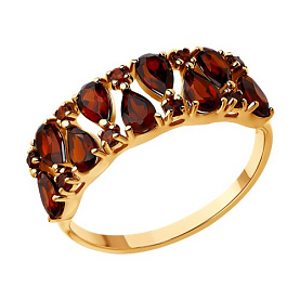Кольцо SOKOLOV - Золото 585, Гранат (арт. 714434)