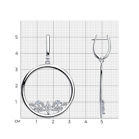 Серьги SOKOLOV - Серебро 925, Фианит (арт. 94023550)