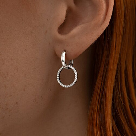 Серьги SOKOLOV - Серебро 925, Фианит (арт. 94025851)