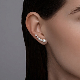 Серьги SOKOLOV - Серебро 925, Жемчуг имитация (арт. 94026789)