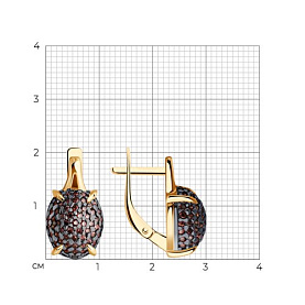 Серьги Diamant - Серебро 925, Фианит (арт. 93-120-01992-2)
