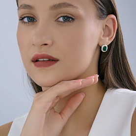 Серьги SOKOLOV - Серебро 925, Фианит (арт. 94027169-91)