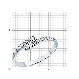 Кольцо SOKOLOV - Серебро 925, Фианит (арт. 94013703)