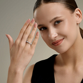 Кольцо SOKOLOV - Серебро 925, Фианит (арт. 94014744)