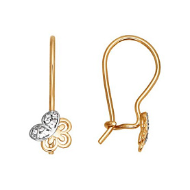 Серьги SOKOLOV - Золото 585, Фианит (арт. 026314)
