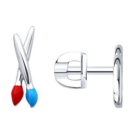 Серьги Diamant - Серебро 925, Эмаль (арт. 94-122-02286-1)