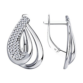 Серьги Diamant - Серебро 925, Фианит (арт. 94-120-00691-1)