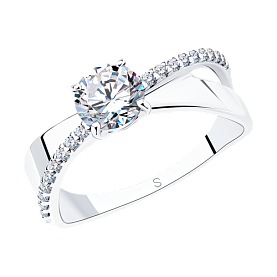Кольцо SOKOLOV - Серебро 925, Фианит (арт. 94012676)