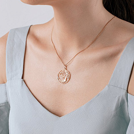 Подвеска ЮФ Династия - Золото 375, Фианит (арт. 101828-5102)