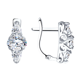 Серьги SOKOLOV - Серебро 925, Фианит (арт. 94022296)