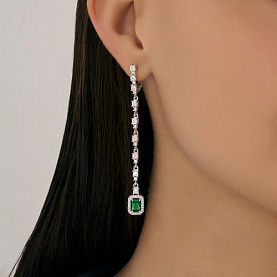 Серьги SOKOLOV - Серебро 925, Фианит (арт. 94027119)