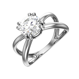 Кольцо POKROVSKY - Серебро 925, Фианит (арт. 1101340-00775)