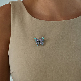 Брошь SOKOLOV - Серебро 925, Фианит (арт. 94040281)