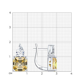 Серьги SOKOLOV - Серебро 925, Фианит (арт. 94027633-91)