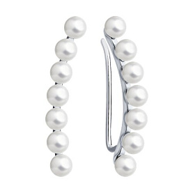 Серьги SOKOLOV - Серебро 925, Жемчуг имитация (арт. 94026790)