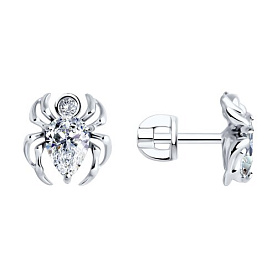 Серьги SOKOLOV - Серебро 925, Фианит (арт. 94026650)