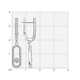 Серьги SOKOLOV - Серебро 925, Фианит (арт. 94027787)