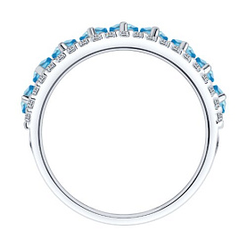 Кольцо Diamant - Серебро 925, Синтетический топаз Лонд, Фианит (арт. 94-310-02192-1)