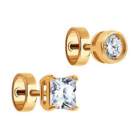 Серьги SOKOLOV - Золото 585, Фианит (арт. 0200575)
