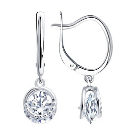 Серьги Diamant - Серебро 925, Фианит (арт. 94-121-00094-1)