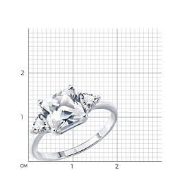 Кольцо SOKOLOV - Серебро 925, Фианит (арт. 94014913-91)