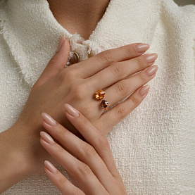 Кольцо SOKOLOV - Золото 585, Раухтопаз, Цитрин (арт. 717298)