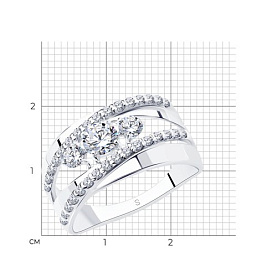 Кольцо SOKOLOV - Серебро 925, Фианит (арт. 94011975)