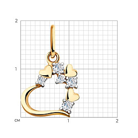 Подвеска SOKOLOV - Золото 375, Фианит (арт. 035535-4)