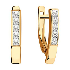 Серьги SOKOLOV - Золото 585, Фианит (арт. 028756)