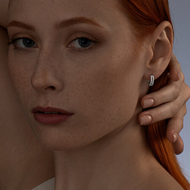 Серьги SOKOLOV - Серебро 925, Фианит (арт. 94025106)