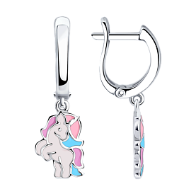 Серьги SOKOLOV - Серебро 925, Эмаль (арт. 94024317)