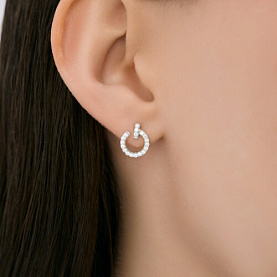 Серьги SOKOLOV - Серебро 925, Фианит (арт. 94027188-91)