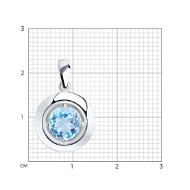 Подвеска Diamant - Серебро 925, Топаз (арт. 94-330-00782-1)