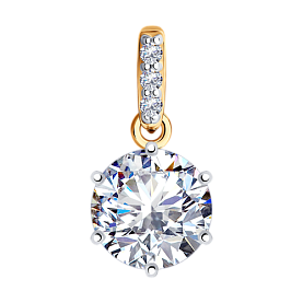 Подвеска SOKOLOV - Серебро 925, Фианит (арт. 93030554)