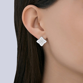 Серьги SOKOLOV - Серебро 925, Фианит, Эмаль (арт. 94027269)