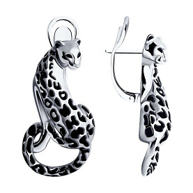 Серьги Diamant - Серебро 925, Эмаль (арт. 94-120-01672-1)