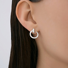 Серьги SOKOLOV - Серебро 925, Фианит (арт. 94027192-91)