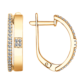 Серьги SOKOLOV - Серебро 925, Фианит (арт. 93021059)