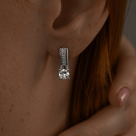 Серьги SOKOLOV - Серебро 925, Фианит (арт. 94025674)