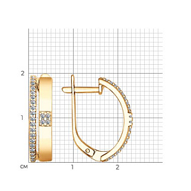 Серьги SOKOLOV - Серебро 925, Фианит (арт. 93021059)