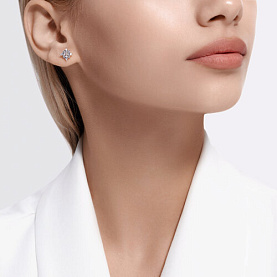 Серьги SOKOLOV - Серебро 925, Фианит (арт. 94021970)
