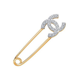 Булавка Атолл - Золото 585, Фианит (арт. 7234)