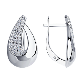 Серьги Diamant - Серебро 925, Фианит (арт. 94-120-00729-1)