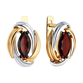 Серьги Diamant - Золото 585, Гранат (арт. 51-320-02475-2)