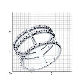Кольцо SOKOLOV - Серебро 925, Фианит (арт. 94013702)