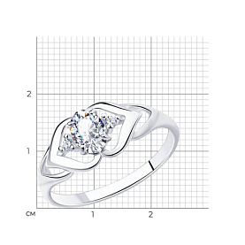 Кольцо SOKOLOV - Серебро 925, Фианит (арт. 94012199)