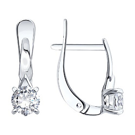 Серьги SOKOLOV - Серебро 925, Бриллианит (арт. 94027737)