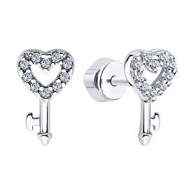 Серьги SOKOLOV - Серебро 925, Фианит (арт. 94025935)