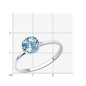 Кольцо SOKOLOV - Серебро 925, Топаз (арт. 92012038)