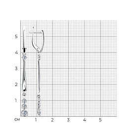 Серьги SOKOLOV - Золото 585, Фианит (арт. 028609-3)